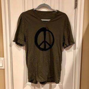 John Varvatos Green Peace Sign T-shirt